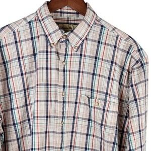 Eddie Bauer Mens Plaid Button Down Shirt Long Sleeve Regular Fit‎ Cotton Size L